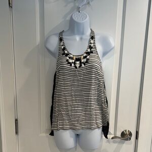 Madison Marcus Striped Black and White Women's Top XS Silk